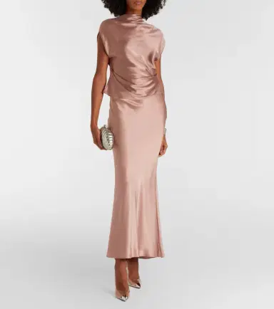 The Sei Draped silk satin top | Thumbnail 5