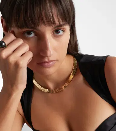 Suzanne Kalan 18kt gold tennis necklace | Thumbnail 4