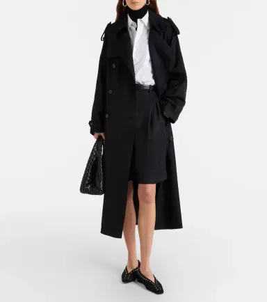 The Frankie Shop Marfa pleated twill Bermuda shorts | Thumbnail 5