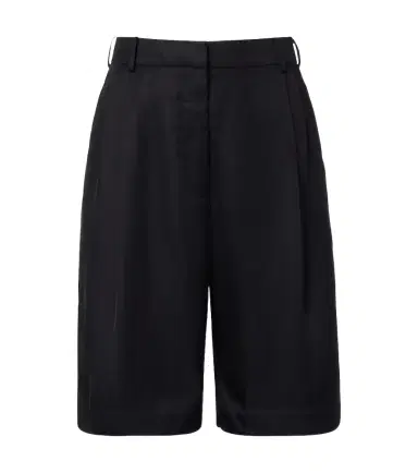 The Frankie Shop Marfa pleated twill Bermuda shorts | Thumbnail 1