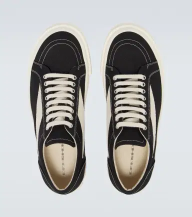 Rick Owens Vintage suede-trimmed canvas sneakers | Thumbnail 2 Rick Owens Vintage suede-trimmed canvas sneakers | Thumbnail 2