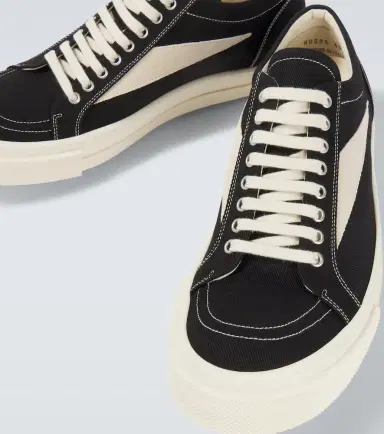 Rick Owens Vintage suede-trimmed canvas sneakers | Thumbnail 3 Rick Owens Vintage suede-trimmed canvas sneakers | Thumbnail 3