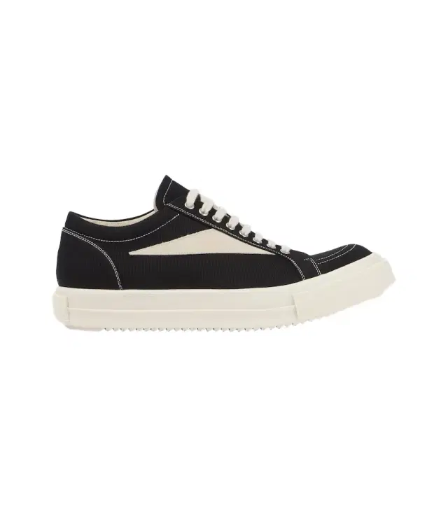 Vintage suede-trimmed canvas sneakers