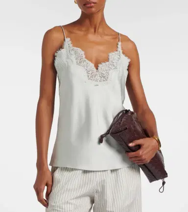 RÓHE Róhe Lace-trimmed silk top | Thumbnail 3