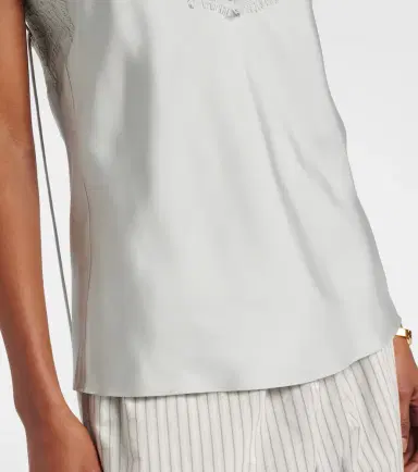 RÓHE Róhe Lace-trimmed silk top | Thumbnail 4