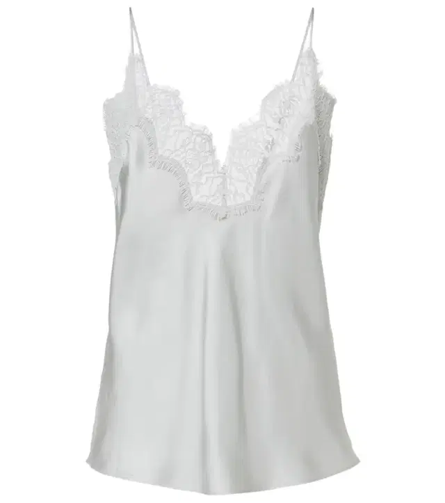 Róhe Lace-trimmed silk top