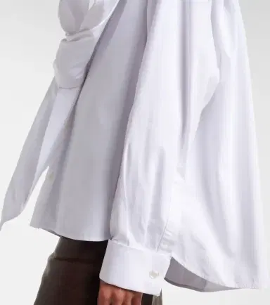 Saint Laurent Bow-detail cotton poplin shirt | Thumbnail 2