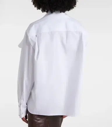 Saint Laurent Bow-detail cotton poplin shirt | Thumbnail 3