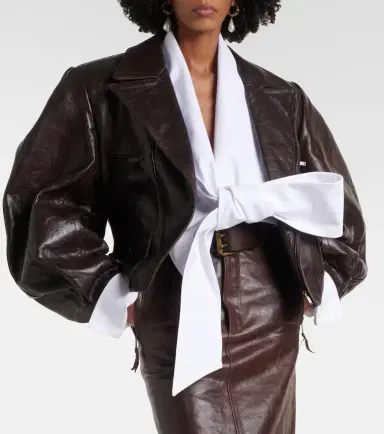 Saint Laurent Bow-detail cotton poplin shirt | Thumbnail 4