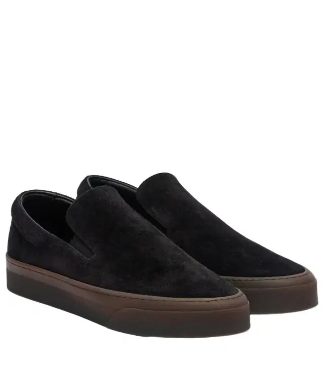 The Row MH suede slip-on shoes