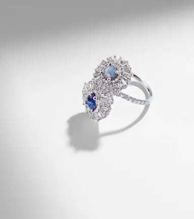 Suzanne Kalan 18kt white gold ring with gemstones | Thumbnail 5 Suzanne Kalan 18kt white gold ring with gemstones | Thumbnail 5