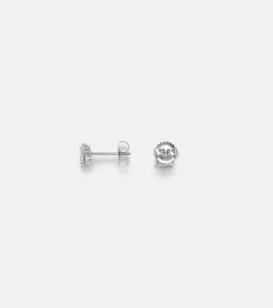 Suzanne Kalan Classic 18kt white gold stud earrings with diamonds | Thumbnail 4