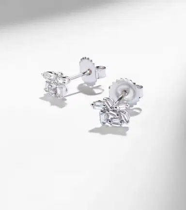 Suzanne Kalan Classic 18kt white gold stud earrings with diamonds | Thumbnail 5