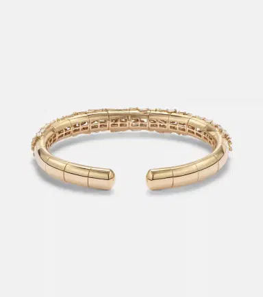 Suzanne Kalan 18kt gold cuff bracelet with diamonds | Thumbnail 2