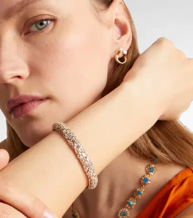 Suzanne Kalan 18kt gold cuff bracelet with diamonds | Thumbnail 3