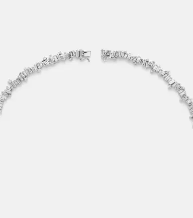Suzanne Kalan Bold Burst 18kt white gold tennis necklace with diamonds | Thumbnail 2 Suzanne Kalan Bold Burst 18kt white gold tennis necklace with diamonds | Thumbnail 2