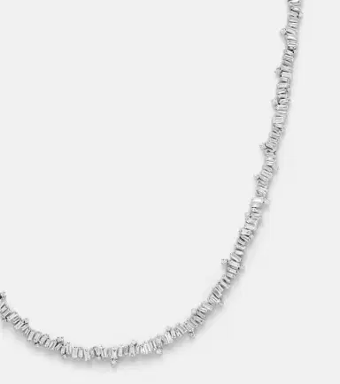 Suzanne Kalan Bold Burst 18kt white gold tennis necklace with diamonds | Thumbnail 3 Suzanne Kalan Bold Burst 18kt white gold tennis necklace with diamonds | Thumbnail 3