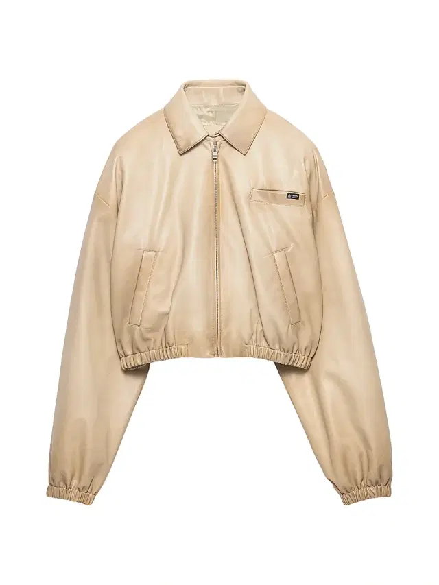 Prada Women's Cropped Nappa Leather Jacket - Beige