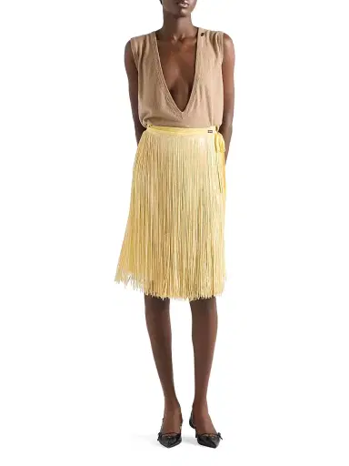 Prada Women's Skirt with Sequin Fringe | Thumbnail 2