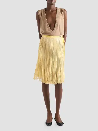 Prada Women's Skirt with Sequin Fringe | Thumbnail 6