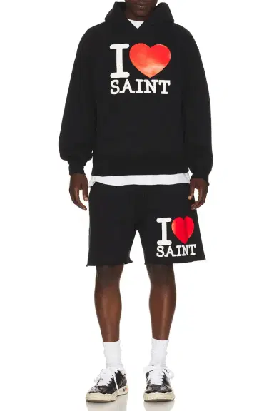 SAINT Mxxxxxx I Love Saint Sweat Shorts | Thumbnail 3