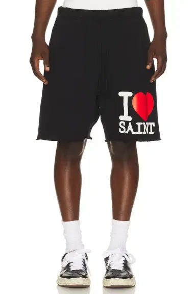 SAINT Mxxxxxx I Love Saint Sweat Shorts | Thumbnail 1