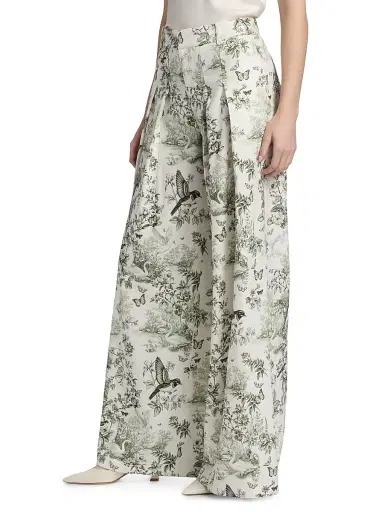 Alice + Olivia Women's Blaire Printed Linen-Blend Wide-Leg Pants - Daybreak - Size 10 | Thumbnail 4 Alice + Olivia Women's Blaire Printed Linen-Blend Wide-Leg Pants - Daybreak - Size 10 | Thumbnail 4
