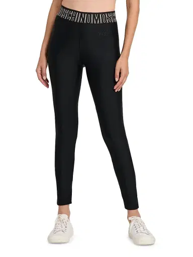 MOSCHINO Women's Logo Stretch Leggings - Black - Size XS | Thumbnail 3 MOSCHINO Women's Logo Stretch Leggings - Black - Size XS | Thumbnail 3