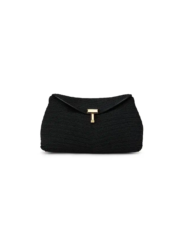 Toteme Women's T-Lock Mini Rope Clutch - Black