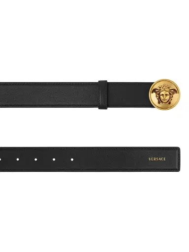 Versace Women's Medusa Leather Belt - Black Gold | Thumbnail 2
