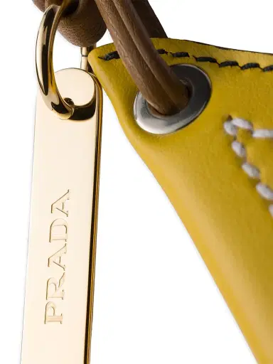 Prada Women's Leather Key Ring Pendant - White Multi | Thumbnail 2