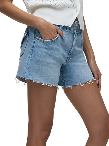 Hudson Jeans Women's Devon Raw-Edge Boyfriend Denim Shorts - Rush | Thumbnail 5 Hudson Jeans Women's Devon Raw-Edge Boyfriend Denim Shorts - Rush | Thumbnail 5
