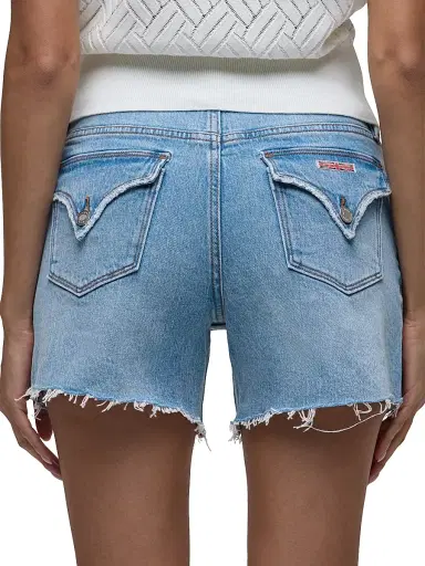 Hudson Jeans Women's Devon Raw-Edge Boyfriend Denim Shorts - Rush | Thumbnail 8 Hudson Jeans Women's Devon Raw-Edge Boyfriend Denim Shorts - Rush | Thumbnail 8
