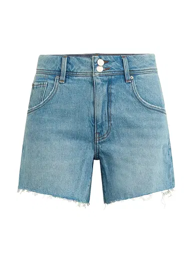 Hudson Jeans Women's Devon Raw-Edge Boyfriend Denim Shorts - Rush | Thumbnail 1 Hudson Jeans Women's Devon Raw-Edge Boyfriend Denim Shorts - Rush | Thumbnail 1