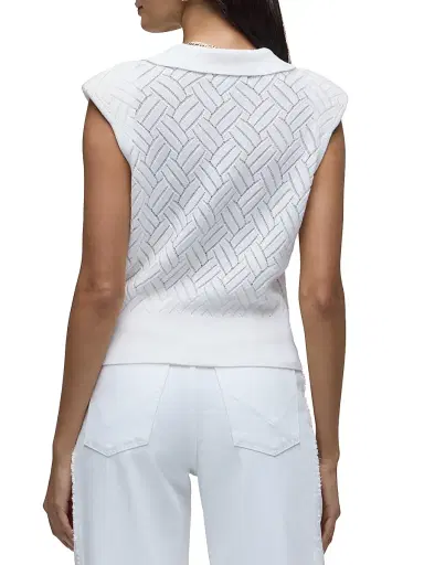 Hudson Jeans Women's Cap Sleeve Rib-Knit Top - Starch - Size XS | Thumbnail 6 Hudson Jeans Women's Cap Sleeve Rib-Knit Top - Starch - Size XS | Thumbnail 6
