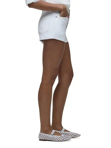 Hudson Jeans Women's Harlow High-Rise Denim Shorts - White | Thumbnail 4