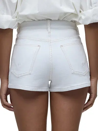 Hudson Jeans Women's Harlow High-Rise Denim Shorts - White | Thumbnail 8