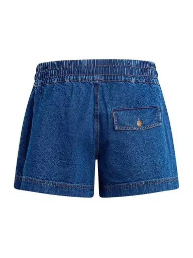Hudson Jeans Women's Cotton-Blend Denim Mid-Rise Drawstring Shorts - Lottery | Thumbnail 3