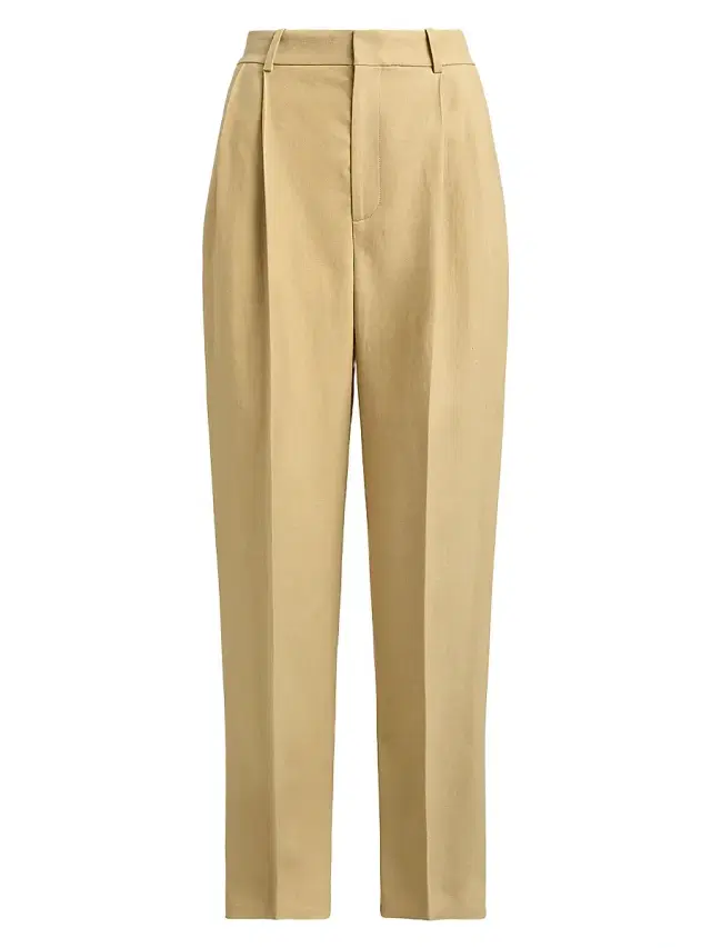 Polo Ralph Lauren Women's Pleated Tapered Pants - Dune Tan