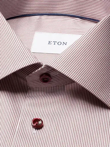 Eton Men's Slim-Fit Striped Twill Shirt | Thumbnail 6 Eton Men's Slim-Fit Striped Twill Shirt | Thumbnail 6