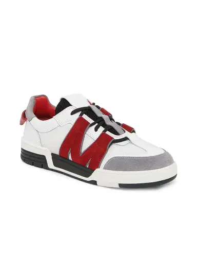 MOSCHINO Men's M Low-Top Sneakers - White Grey - Size 13 | Thumbnail 2 MOSCHINO Men's M Low-Top Sneakers - White Grey - Size 13 | Thumbnail 2