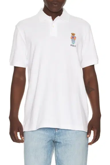 Polo Ralph Lauren Short Sleeve Basic Mesh Novelty Summer Bear Polo | Thumbnail 1