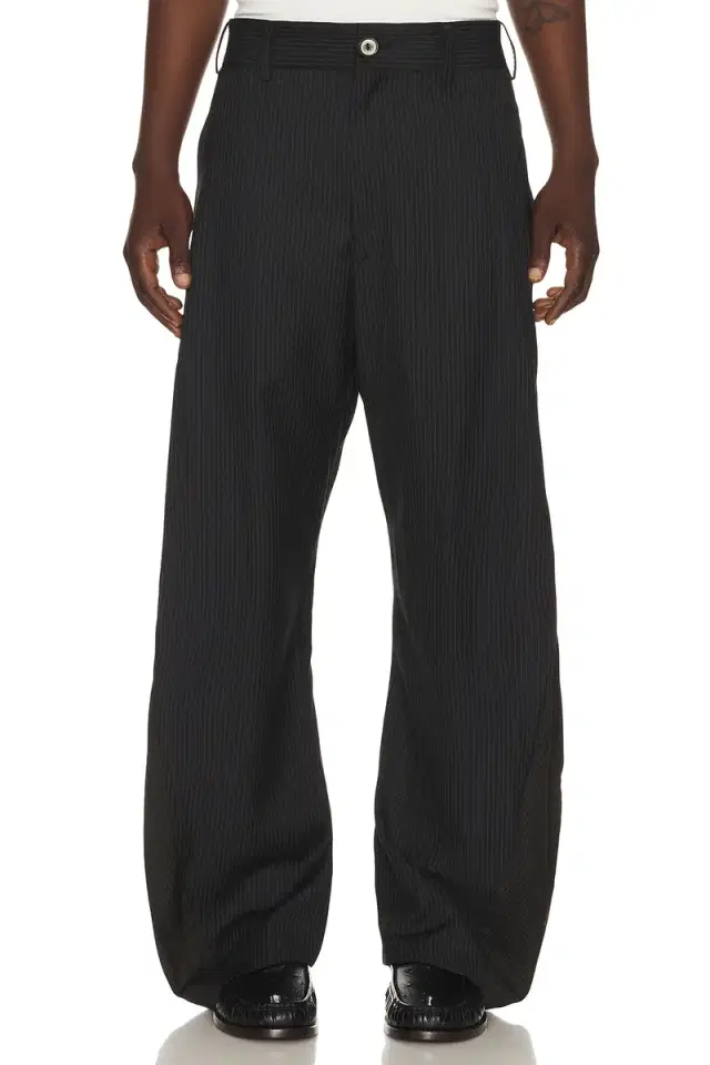 Twisted Seam Stripewide Leg Trousers