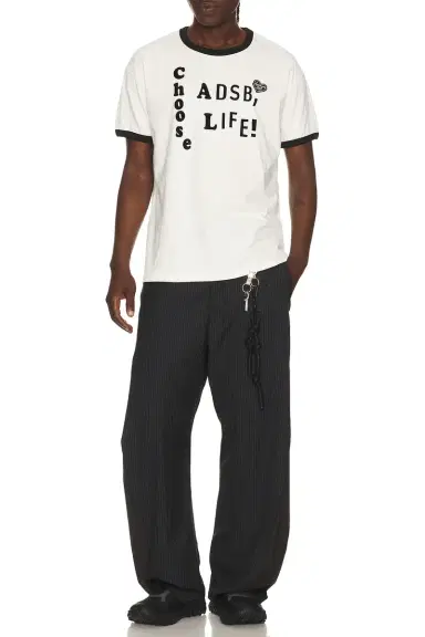 ANDERSSON BELL Essential ADSB Flocking Ringer T-Shirt | Thumbnail 3