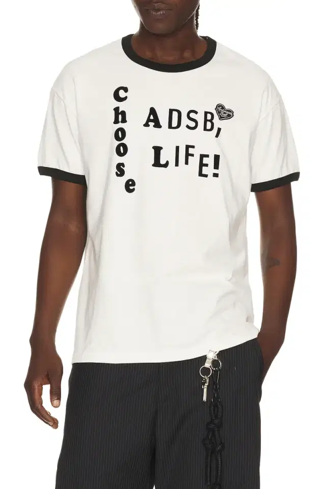 ANDERSSON BELL Essential ADSB Flocking Ringer T-Shirt