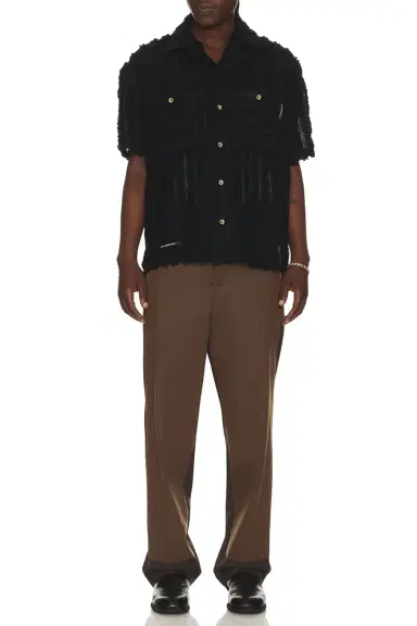 ANDERSSON BELL Kenley Knitted Open Collar Shirt | Thumbnail 3