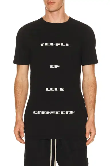DRKSHDW by Rick Owens Temple of Love Owenscorp Graphic Level T | Thumbnail 1 DRKSHDW by Rick Owens Temple of Love Owenscorp Graphic Level T | Thumbnail 1