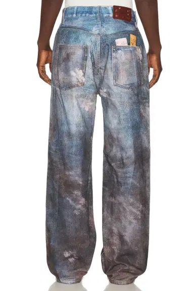 Andersson Bell Unisex Festival Mud Printed Jeans | Thumbnail 3