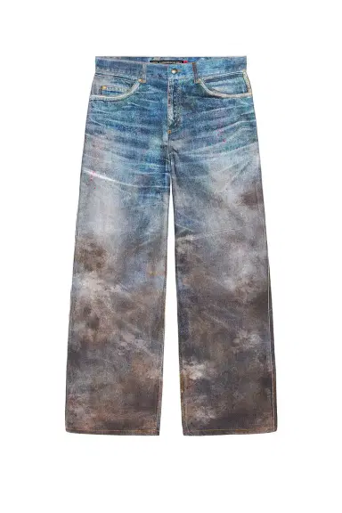 Andersson Bell Unisex Festival Mud Printed Jeans | Thumbnail 5