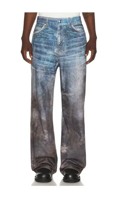 Andersson Bell Unisex Festival Mud Printed Jeans | Thumbnail 6